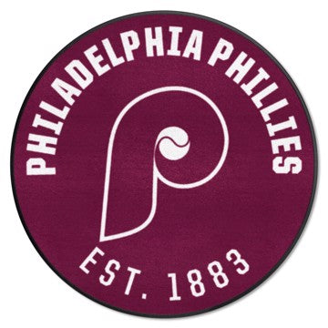 Wholesale-Philadelphia Phillies Roundel Mat MLB Accent Rug - Round - 27" diameter SKU: 2175