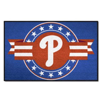 Wholesale-Philadelphia Phillies Starter Mat - MLB Patriotic MLB Accent Rug - 19" x 30" SKU: 18548