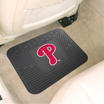 Wholesale-Philadelphia Phillies Utility Mat MLB Back Seat Car Floor Mats - 1 Piece - 14" x 17" SKU: 10038