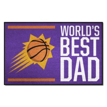 Wholesale-Phoenix Suns Starter Mat - World's Best Dad NBA Accent Rug - 19" x 30" SKU: 31200