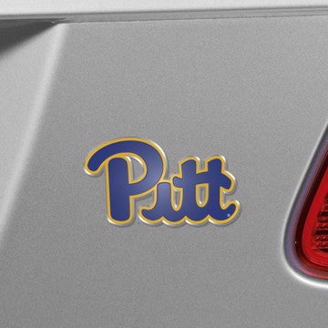 Wholesale-Pitt Embossed Color Emblem University of Pittsburgh Embossed Color Emblem 3.25” x 3.25” - "PITT" Logo SKU: 60554