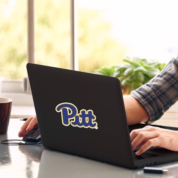 Wholesale-Pitt Matte Decal University of Pittsburgh Matte Decal 5” x 6.25” - "Script 'Pitt'" Primary Logo SKU: 61285