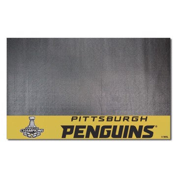 Wholesale-Pittsburgh Penguins Grill Mat NHL Vinyl Mat - 26" x 42" SKU: 20894