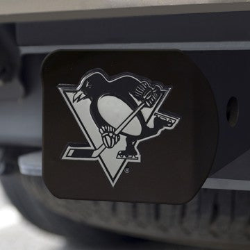 Wholesale-Pittsburgh Penguins Hitch Cover NHL Chrome Emblem on Black Hitch - 3.4" x 4" SKU: 20996