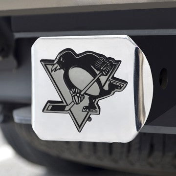 Wholesale-Pittsburgh Penguins Hitch Cover NHL Chrome Emblem on Chrome Hitch - 3.4" x 4" SKU: 15152