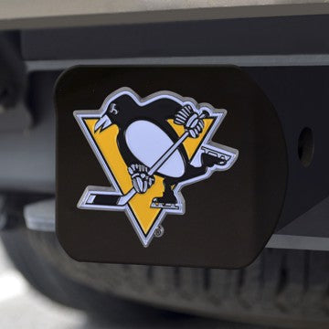 Wholesale-Pittsburgh Penguins Hitch Cover NHL Color Emblem on Black Hitch - 3.4" x 4" SKU: 22787