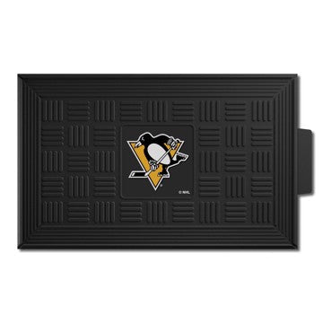 Wholesale-Pittsburgh Penguins Medallion Door Mat NHL Outdoor Door Mat - 19.5" x 31" SKU: 11464