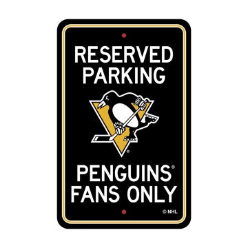 Wholesale-Pittsburgh Penguins Reserved Parking Sign NHL Lightweight Décor - 18" X 11.5" SKU: 32185