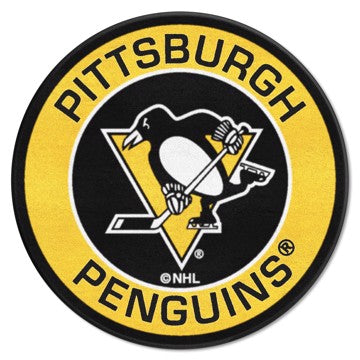 Wholesale-Pittsburgh Penguins Roundel Mat NHL Accent Rug - Round - 27" diameter SKU: 18884
