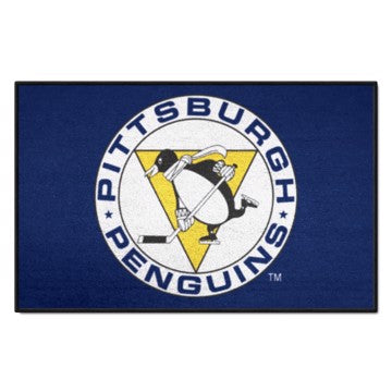 Wholesale-Pittsburgh Penguins Starter Mat - Retro Collection NHL Accent Rug - 19" x 30" SKU: 35566