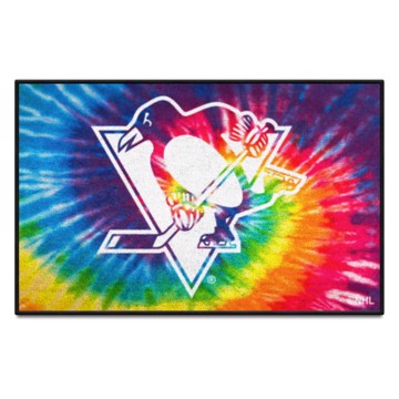 Wholesale-Pittsburgh Penguins Starter Mat - Tie Dye NHL Accent Rug - 19" x 30" SKU: 34504