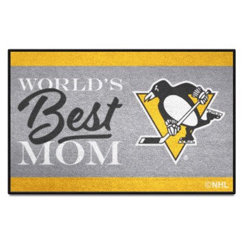Wholesale-Pittsburgh Penguins Starter Mat - World's Best Mom NHL Accent Rug - 19" x 30" SKU: 34159