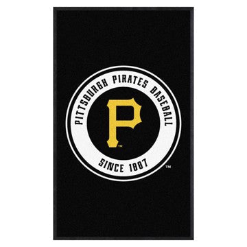 Wholesale-Pittsburgh Pirates 3X5 High-Traffic Mat with Durable Rubber Backing MLB Commercial Mat - Portrait Orientation - Indoor - 33.5" x 57" SKU: 9860