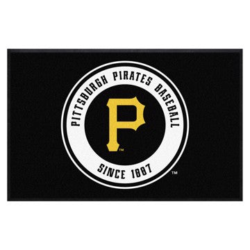Wholesale-Pittsburgh Pirates 4X6 High-Traffic Mat with Durable Rubber Backing MLB Commercial Mat - Landscape Orientation - Indoor - 43" x 67" SKU: 9861