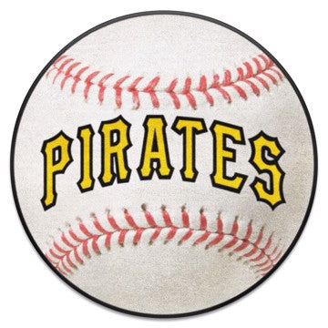 Wholesale-Pittsburgh Pirates Baseball Mat - Retro Collection MLB Accent Rug - Round - 27" diameter SKU: 2098