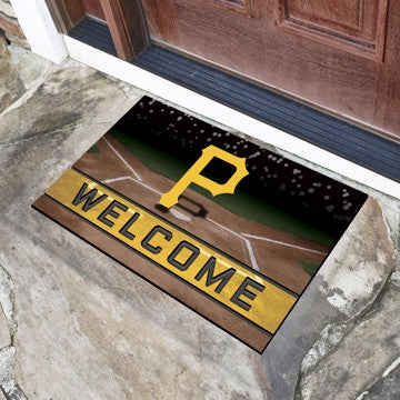Wholesale-Pittsburgh Pirates Crumb Rubber Door Mat MLB Outdoor Door Mat - 18" x 30" SKU: 21930