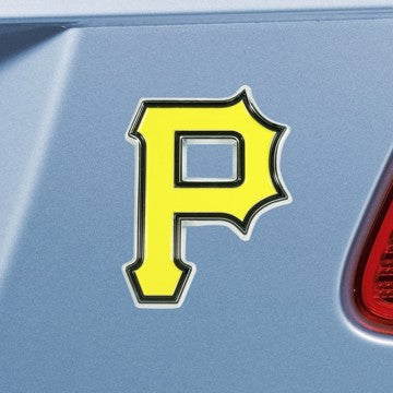 Wholesale-Pittsburgh Pirates Emblem - Color MLB Exterior Auto Accessory - Color Emblem - 3.2" x 3" SKU: 26683