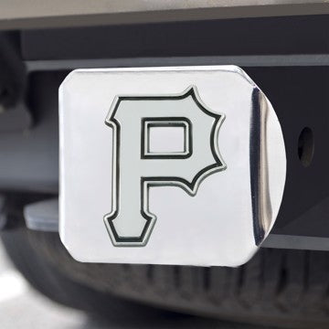 Wholesale-Pittsburgh Pirates Hitch Cover MLB Chrome Emblem on Chrome Hitch - 3.4" x 4" SKU: 26684