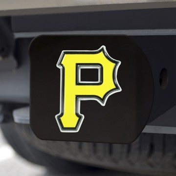 Wholesale-Pittsburgh Pirates Hitch Cover MLB Color Emblem on Black Hitch - 3.4" x 4" SKU: 26685