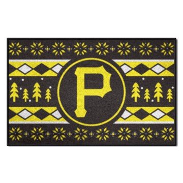 Wholesale-Pittsburgh Pirates Holiday Sweater Starter Mat MLB Accent Rug - 19" x 30" SKU: 26410