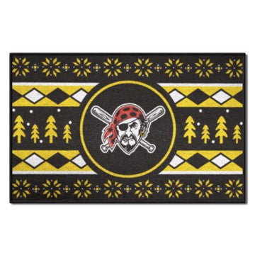 Wholesale-Pittsburgh Pirates Holiday Sweater Starter Mat MLB Accent Rug - 19" x 30" SKU: 30741