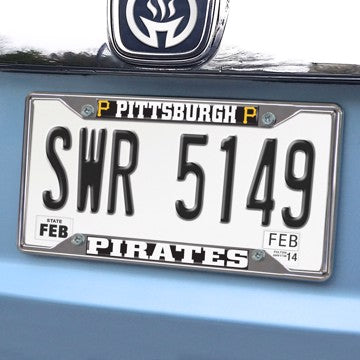 Wholesale-Pittsburgh Pirates License Plate Frame MLB Exterior Auto Accessory - 6.25" x 12.25" SKU: 26686