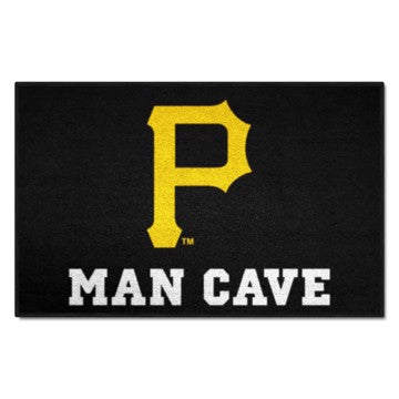 Wholesale-Pittsburgh Pirates Man Cave Starter MLB Accent Rug - 19" x 30" SKU: 22455