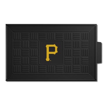 Wholesale-Pittsburgh Pirates Medallion Door Mat MLB Outdoor Door Mat - 19.5" x 31" SKU: 11310