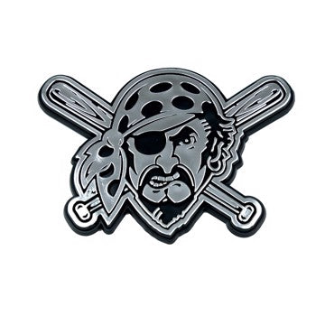 Wholesale-Pittsburgh Pirates Molded Chrome Emblem MLB Plastic Auto Accessory SKU: 60230