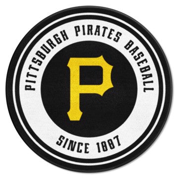 Wholesale-Pittsburgh Pirates Roundel Mat MLB Accent Rug - Round - 27" diameter SKU: 18147