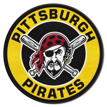 Wholesale-Pittsburgh Pirates Roundel Mat MLB Accent Rug - Round - 27" diameter SKU: 30748
