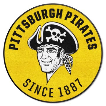 Wholesale-Pittsburgh Pirates Roundel Mat - Retro Collection MLB Accent Rug - Round - 27" diameter SKU: 2082