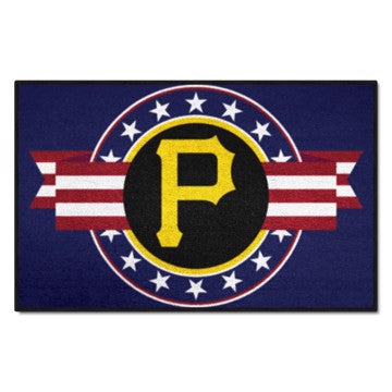 Wholesale-Pittsburgh Pirates Starter Mat - MLB Patriotic MLB Accent Rug - 19" x 30" SKU: 18549