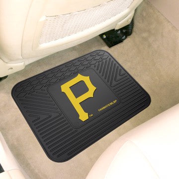 Wholesale-Pittsburgh Pirates Utility Mat MLB Back Seat Car Floor Mats - 1 Piece - 14" x 17" SKU: 10037