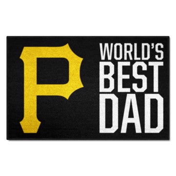Wholesale-Pittsburgh Pirates World's Best Dad Starter Mat MLB Accent Rug - 19" x 30" SKU: 31135