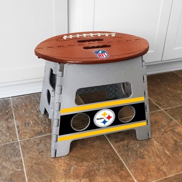 Wholesale-Pittsburgh Steelers Folding Step Stool NFL Foot Stool - 14" x 13" SKU: 24448