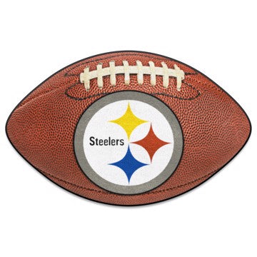 Wholesale-Pittsburgh Steelers Football Mat NFL Accent Rug - Shaped - 20.5" x 32.5" SKU: 5828