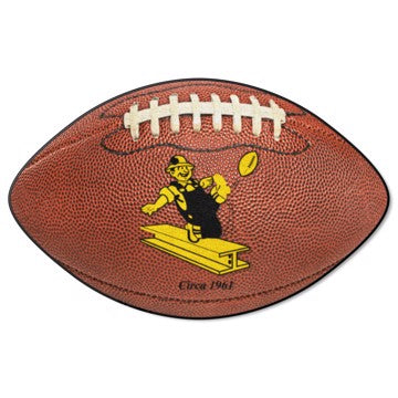 Wholesale-Pittsburgh Steelers Football Mat - Retro Collection NFL Accent Rug - Shaped - 20.5" x 32.5" SKU: 32658