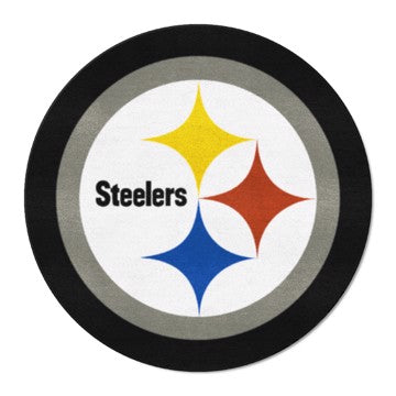 Wholesale-Pittsburgh Steelers Mascot Mat NFL Accent Rug - Approximately 36" x 36" SKU: 20984