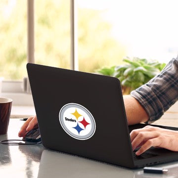 Wholesale-Pittsburgh Steelers Matte Decal NFL 1 piece - 5” x 6.25” (total) SKU: 61236