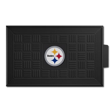 Wholesale-Pittsburgh Steelers Medallion Door Mat NFL Outdoor Door Mat - 19.5" x 31" SKU: 11455