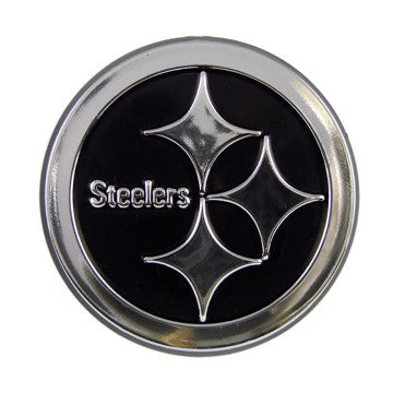 Wholesale-Pittsburgh Steelers Molded Chrome Emblem NFL Plastic Auto Accessory SKU: 60281