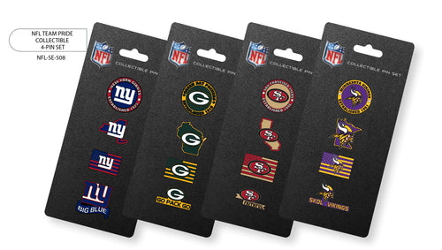 {{ Wholesale }} Pittsburgh Steelers NFL Team Pride Collectible 4-Pin Sets 