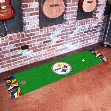 Wholesale-Pittsburgh Steelers NFL x FIT Putting Green Mat NFL Golf Accessory - 18" x 72" SKU: 23353