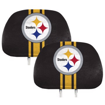 Wholesale-Pittsburgh Steelers Printed Headrest Cover NFL Universal Fit - 10" x 13" SKU: 62025