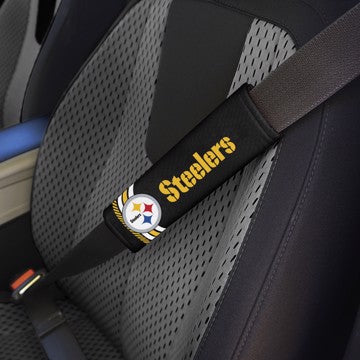 Wholesale-Pittsburgh Steelers Rally Seatbelt Pad - Pair NFL Interior Auto Accessory - 2 Pieces SKU: 32110