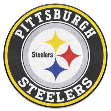 Wholesale-Pittsburgh Steelers Roundel Mat NFL Accent Rug - Round - 27" diameter SKU: 17972