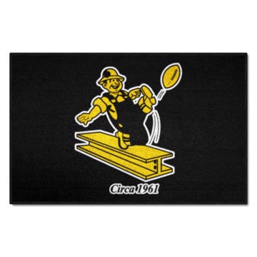 Wholesale-Pittsburgh Steelers Starter Mat - Retro Collection NFL Accent Rug - 19" x 30" SKU: 32510