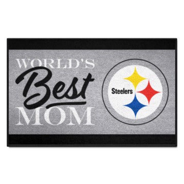 Wholesale-Pittsburgh Steelers Starter Mat - World's Best Mom NFL Accent Rug - 19" x 30" SKU: 18040