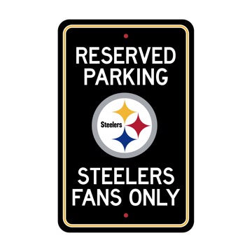 Wholesale-Pittsburgh Steelers Team Color Reserved Parking Sign Décor 18in. X 11.5in. Lightweight NFL Lightweight Décor - 18" X 11.5" SKU: 32175